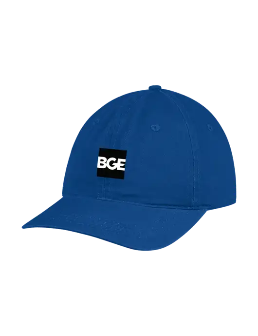 Garment Washed Unstructured Twill Royal Cap w/BGE Logo