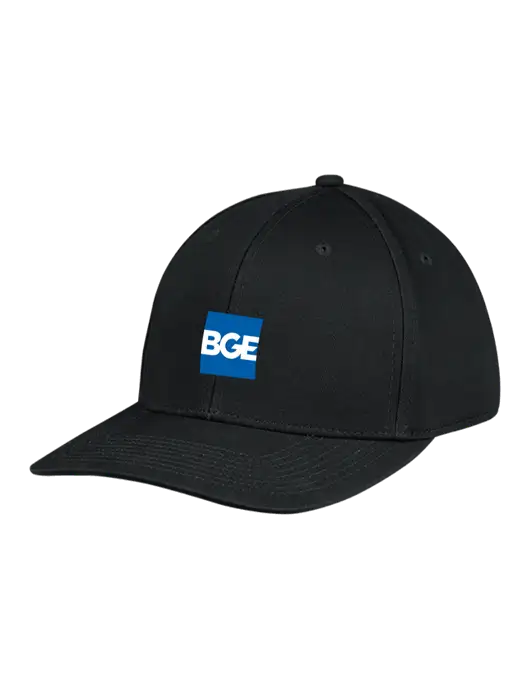 Premium Modern Structured Twill Black Snapback Cap w/BGE Logo