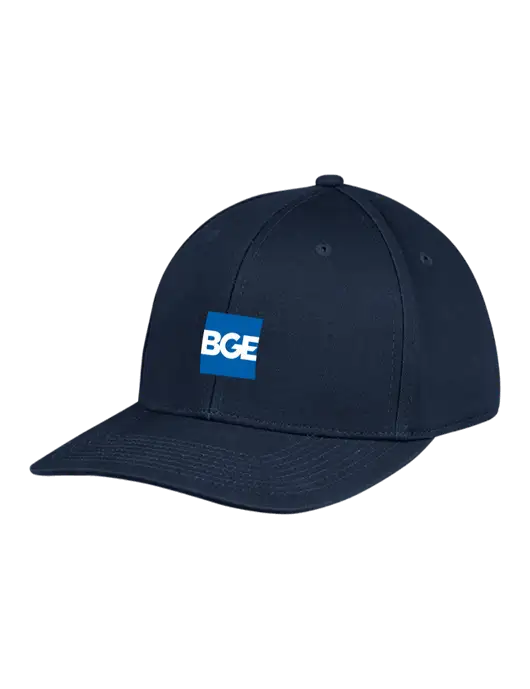 Premium Modern Structured Twill Navy Snapback Cap w/BGE Logo