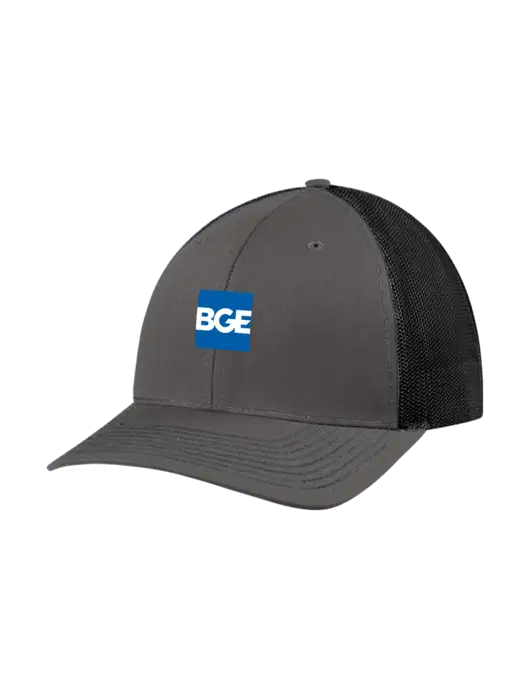 Richardson Adjustable Snapback Original 112 Trucker Cap Dark Grey w/Black Mesh w/BGE Logo