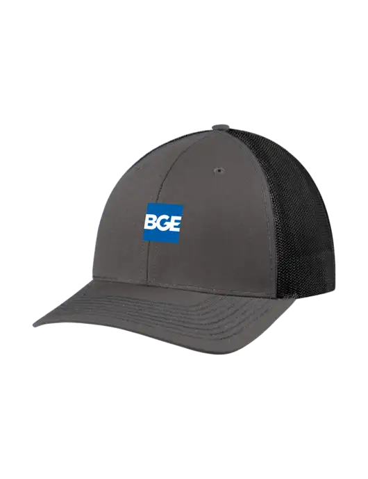 Richardson Adjustable Snapback Original 112 Trucker Cap Dark Grey w/Black Mesh w/BGE Logo