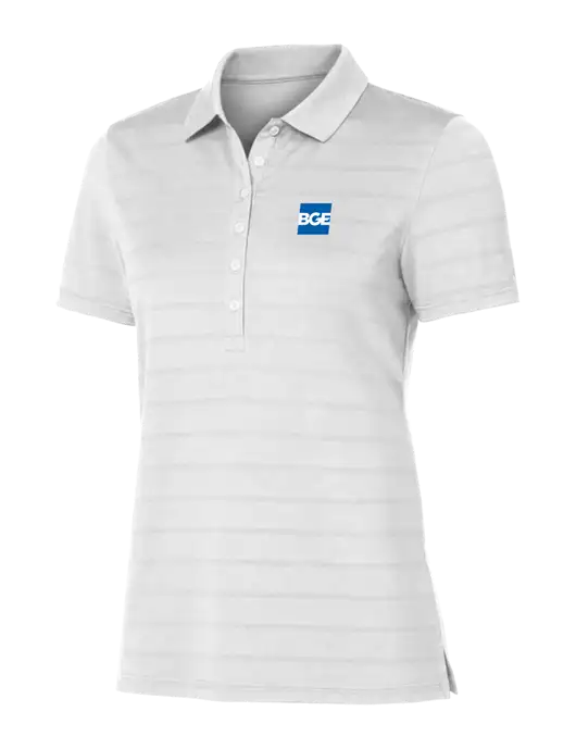 Callaway Womens Bright White Ventilated Polo w/BGE Logo