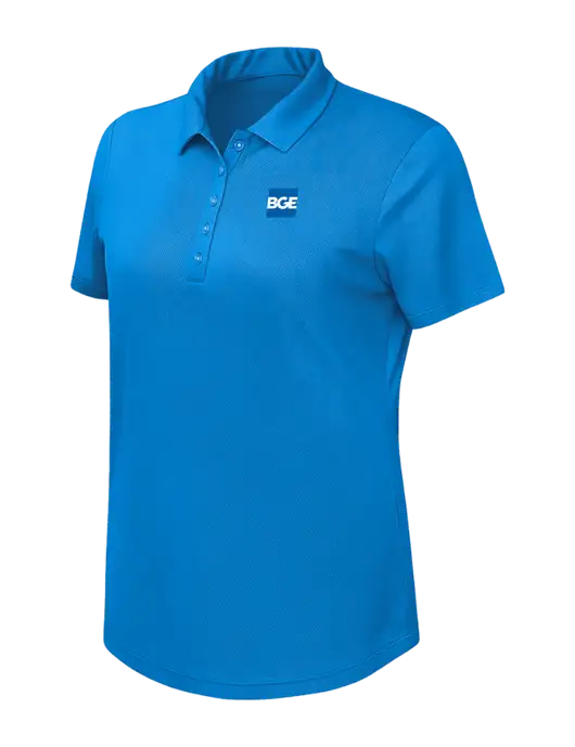 Callaway Womens Birdseye Dark Carolina Blue Polo w/BGE Logo