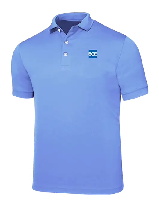 Callaway Ottoman Light Blue Polo w/BGE Logo