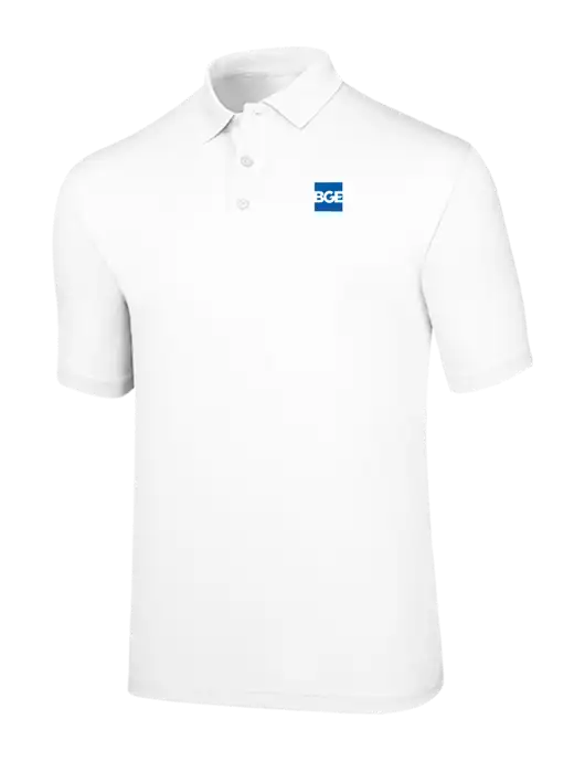 Callaway Opti-Dri White Chev Polo w/BGE Logo