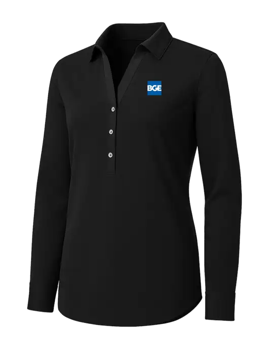 Womens Black City Stretch Shirt w/BGE Logo