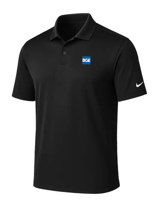 NIKE Black Victory Solid Polo w/BGE Logo