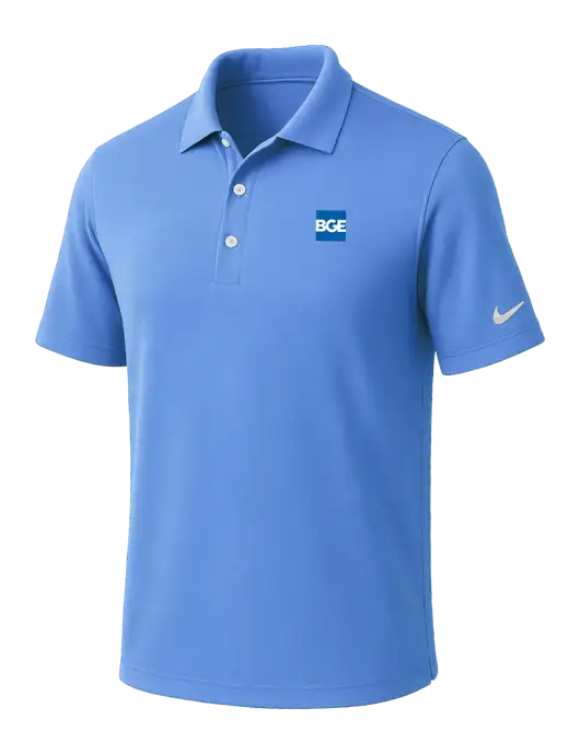 NIKE Carolina Blue Dri-Fit Micro Pique Polo w/BGE Logo