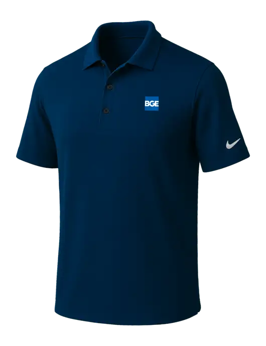 NIKE Navy Dri-Fit Micro Pique Polo w/BGE Logo