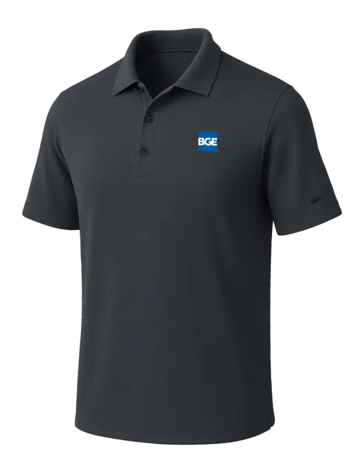 NIKE Dark Grey Dri-Fit Micro Pique Polo w/BGE Logo