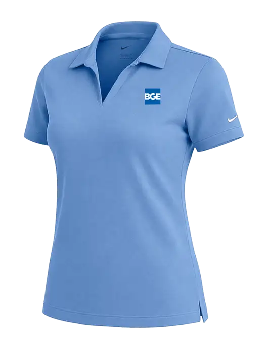 NIKE Carolina Blue Womens Dri-Fit Micro Pique Polo w/BGE Logo