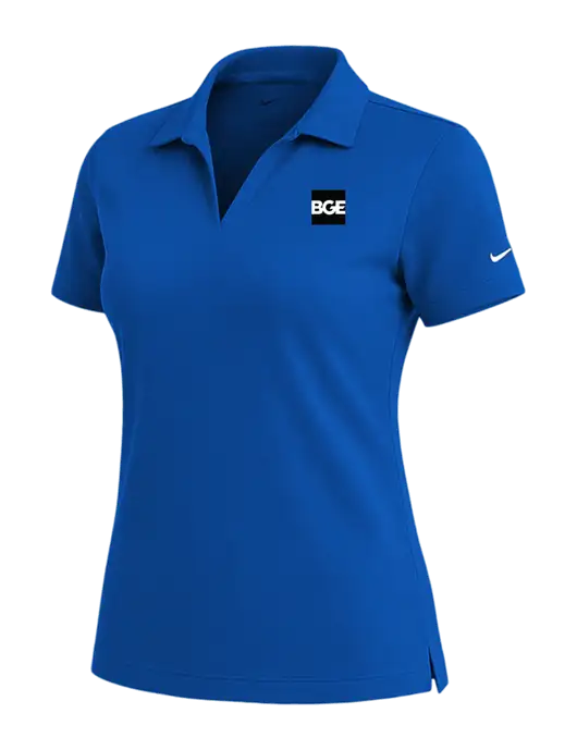 NIKE Royal Womens Dri-Fit Micro Pique Polo w/BGE Logo