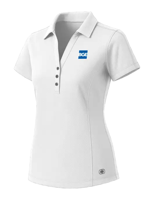 OGIO Womens White ONYX Polo w/BGE Logo