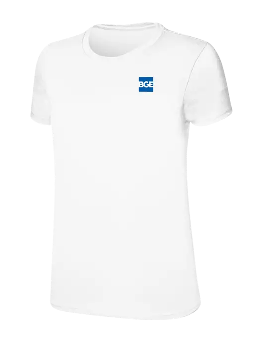 Womens Ring Spun White 4.5 oz T-Shirt w/BGE Logo