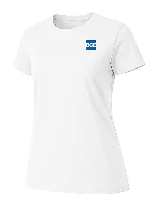 Womens Ring Spun White 4.5 oz T-Shirt w/BGE Logo