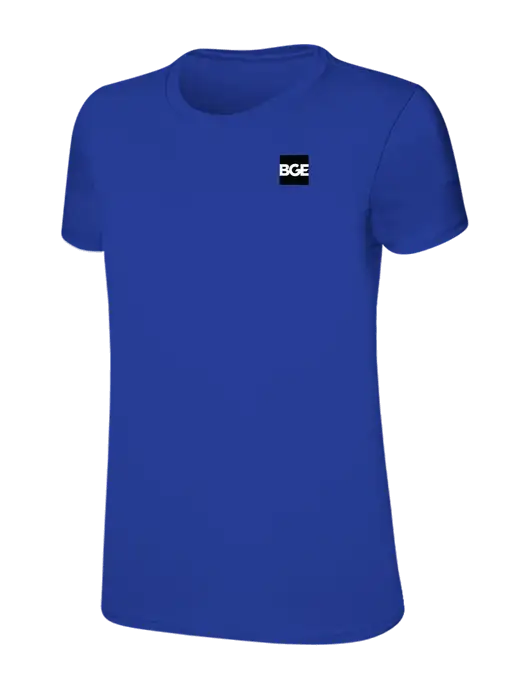Womens Ring Spun Royal 4.5 oz T-Shirt w/BGE Logo