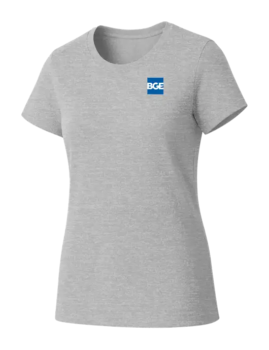 Womens Seriously Soft Light Heathered Grey T-Shirt w/BGE Logo