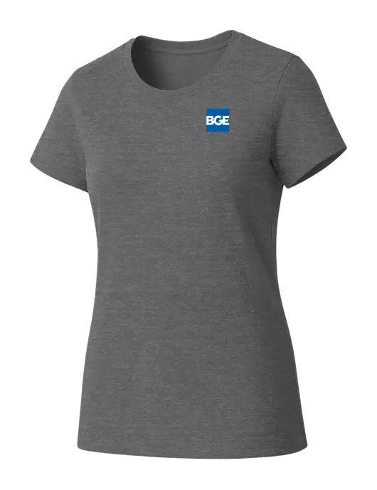 Womens Seriously Soft Grey Frost T-Shirt w/BGE Logo