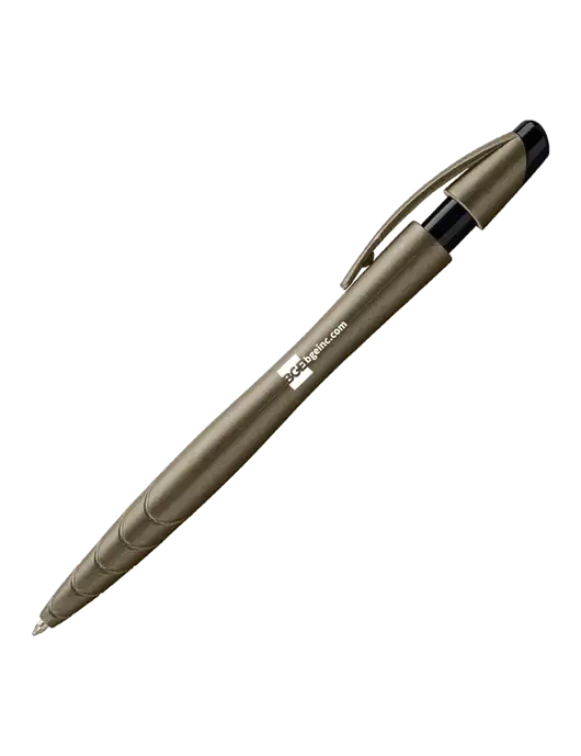 Awali Grey Metallic Pen - Black Ink w/BGE URL Logo