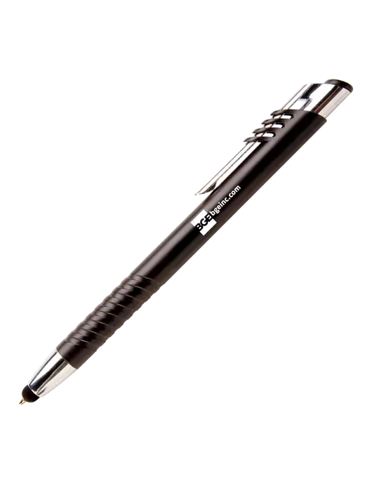 Schirhart Black Stylus Pen - Blue Ink w/BGE URL Logo