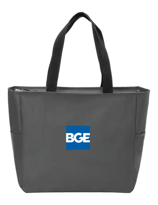 Everyday Charcoal Zip Tote Dark w/BGE Logo