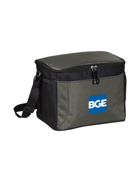 12 Can Grey/Black Cube Cooler w/BGE Logo