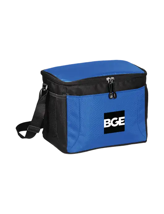 12 Can Twilight Blue/Black Cube Cooler  w/BGE Logo