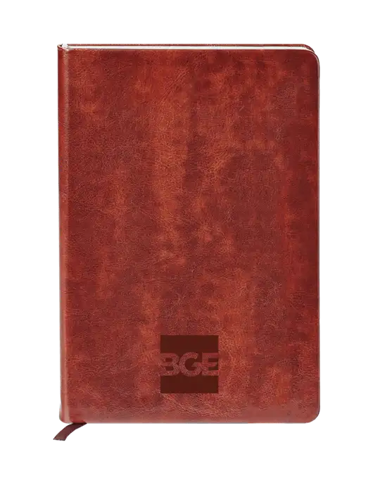 Fabrizio Brown Hard Cover 5.75 x 8.3 Journal w/BGE Logo