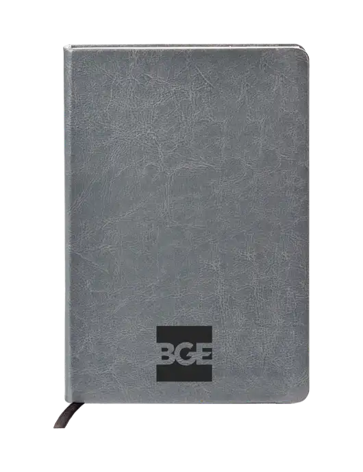 Fabrizio Grey Hard Cover 5.75 x 8.3 Journal w/BGE Logo
