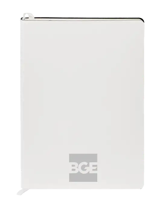 Fabrizio White Soft Cover 5.75 x 8.125 Journal w/BGE Logo