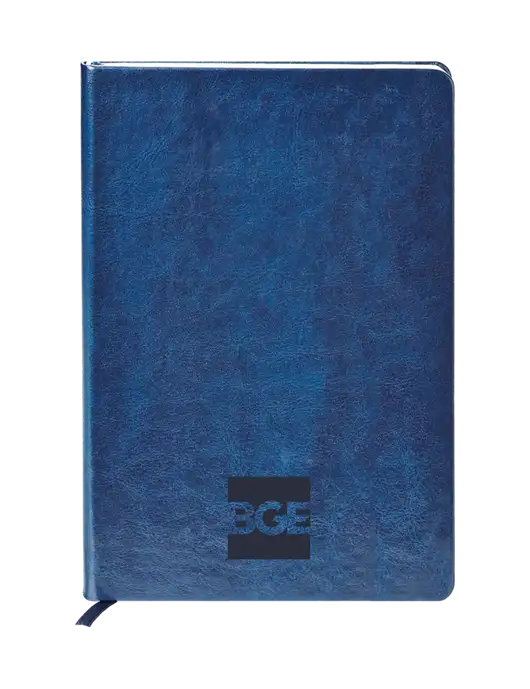 Fabrizio Blue Hard Cover 5.75 x 8.3 Journal w/BGE Logo