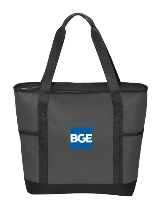 On the Go Charcoal/Black Tote  w/BGE Logo