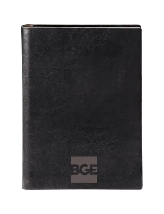 Fabrizio Black 7 x 9.625 Padfolio & Notepad w/BGE Logo