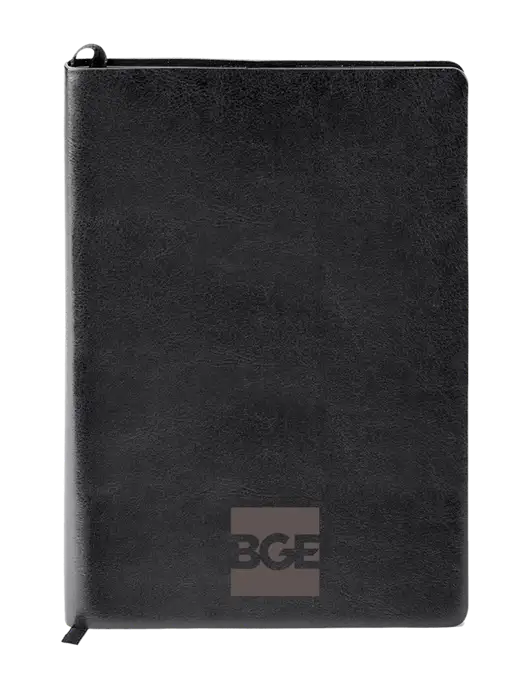 Fabrizio Black Soft Cover 5.75 x 8.125 Journal w/BGE Logo