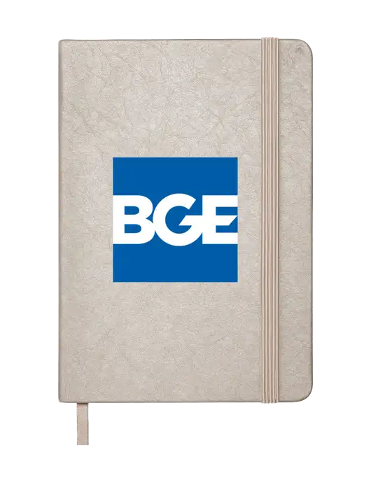 Granite Light Grey Hardcover Journal, 5.62 X  8.37 w/BGE Logo