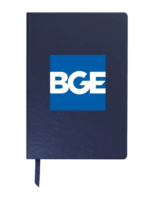 Achieve Navy Hardcover Journal, 5.5 x 8.37 w/BGE Logo