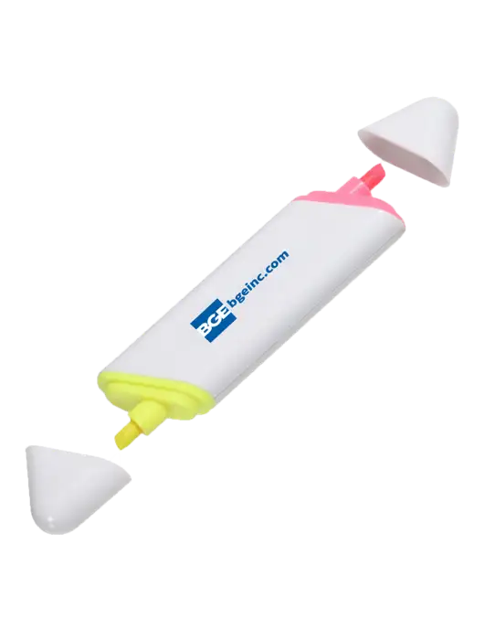 White BiLighter Dual Ended Highlighter w/BGE URL Logo