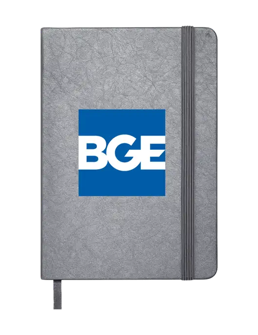 Granite Dark Grey Hardcover Journal, 5.62 X  8.37 w/BGE Logo