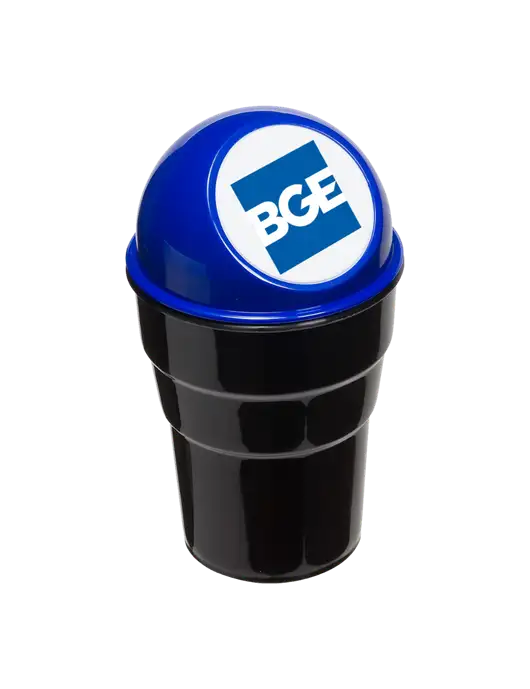 Blue Car Cup Holder Trash Can w/BGE Logo
