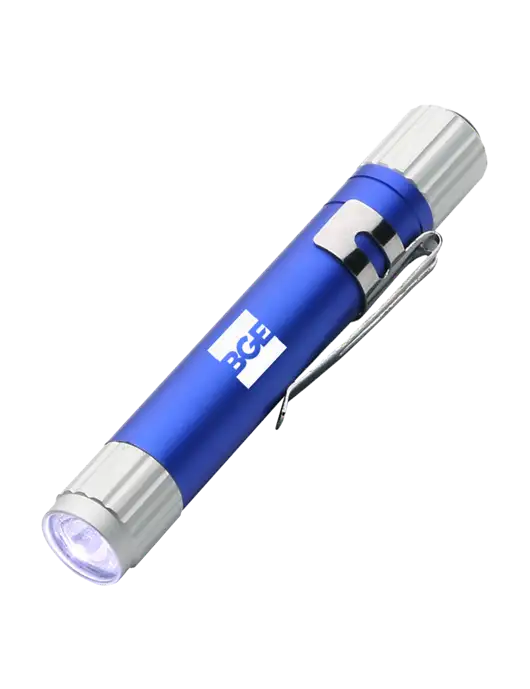 Blue Aluminum LED Penlight w/BGE Logo