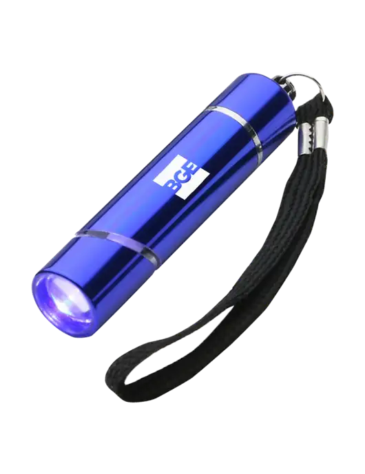 Blue Aluminum Scope LED Flashlight w/BGE Logo