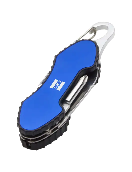 Blue 6 in 1 Tool with Carabiner w/BGE Logo