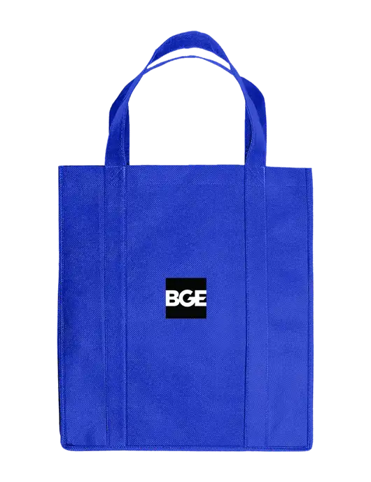 Eco Reusable Jumbo Royal Shopping Bag w/BGE Logo