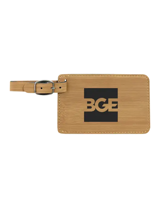 Bamboo Leatherette Luggage Tag w/BGE Logo