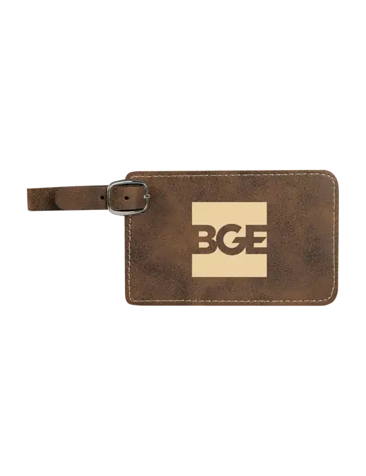 Rustic Leatherette Luggage Tag w/BGE Logo