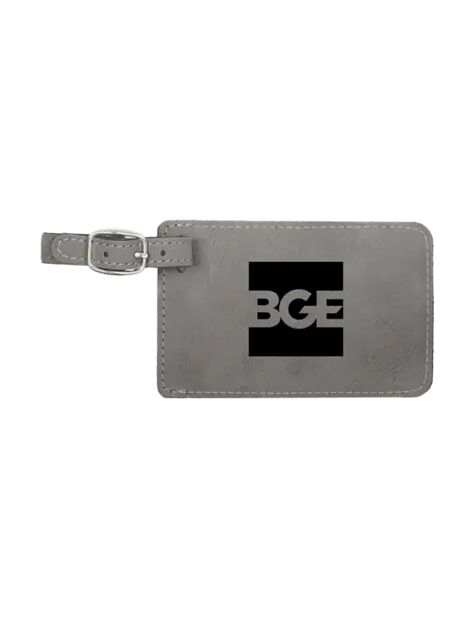 Grey Leatherette Luggage Tag w/BGE Logo