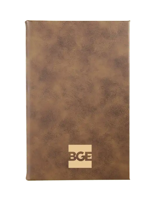 Rustic Leatherette 5.25 x 8.25 Journal w/BGE Logo
