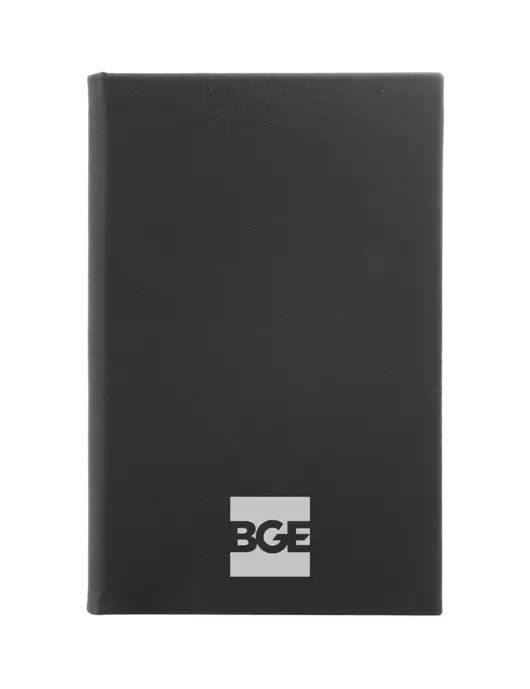 Black Leatherette 5.25 x 8.25 Journal w/BGE Logo