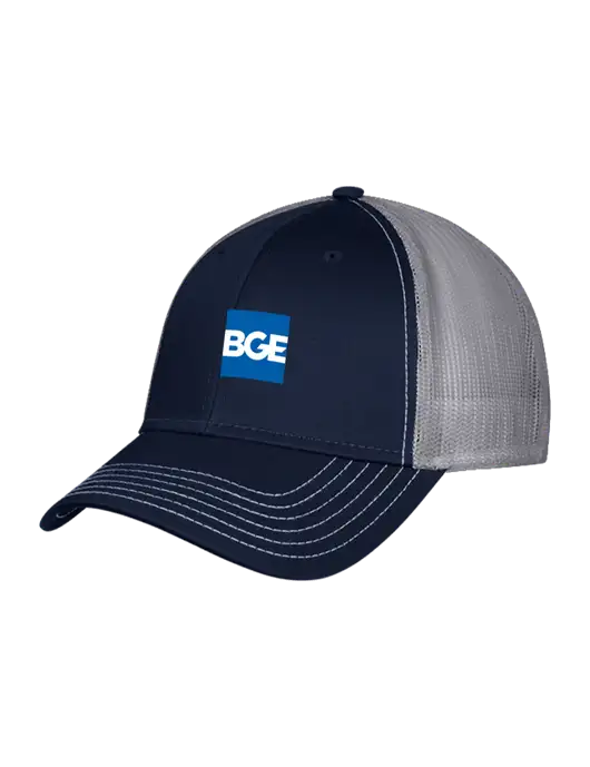 Navy/Grey Mesh Trucker Cap Snap Back w/BGE Logo