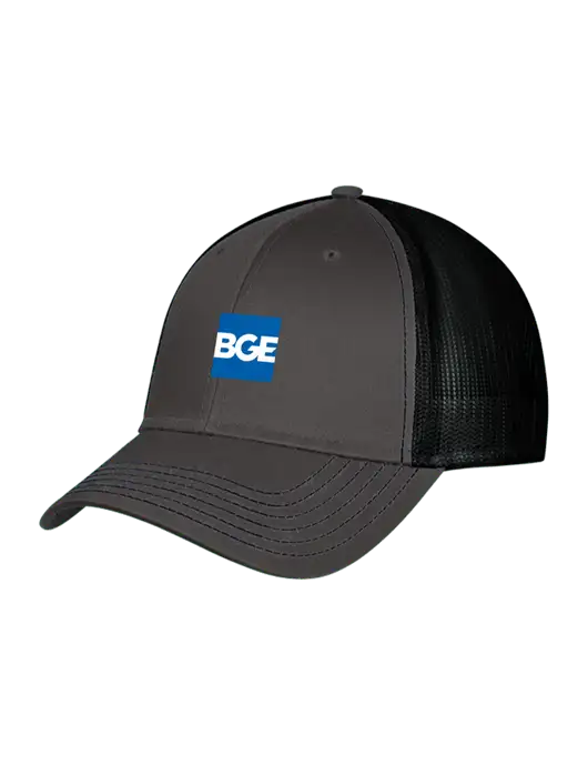 Charcoal & Black Mesh Trucker Cap Snap Back w/BGE Logo